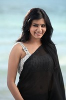 Samantha Black Saree Photos